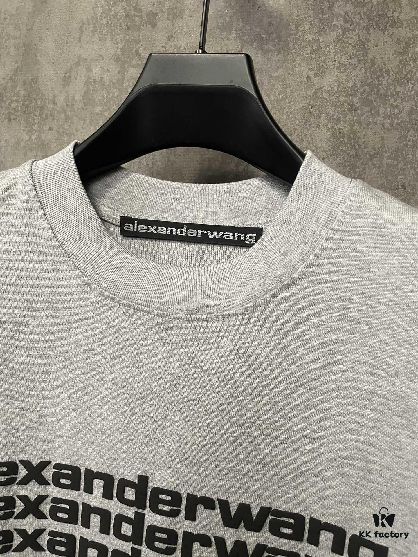 Alexander Wang 2024 FW Pre-Spring Heavyweight 380g Short Sleeve T-Shirt with Raised Puff Print