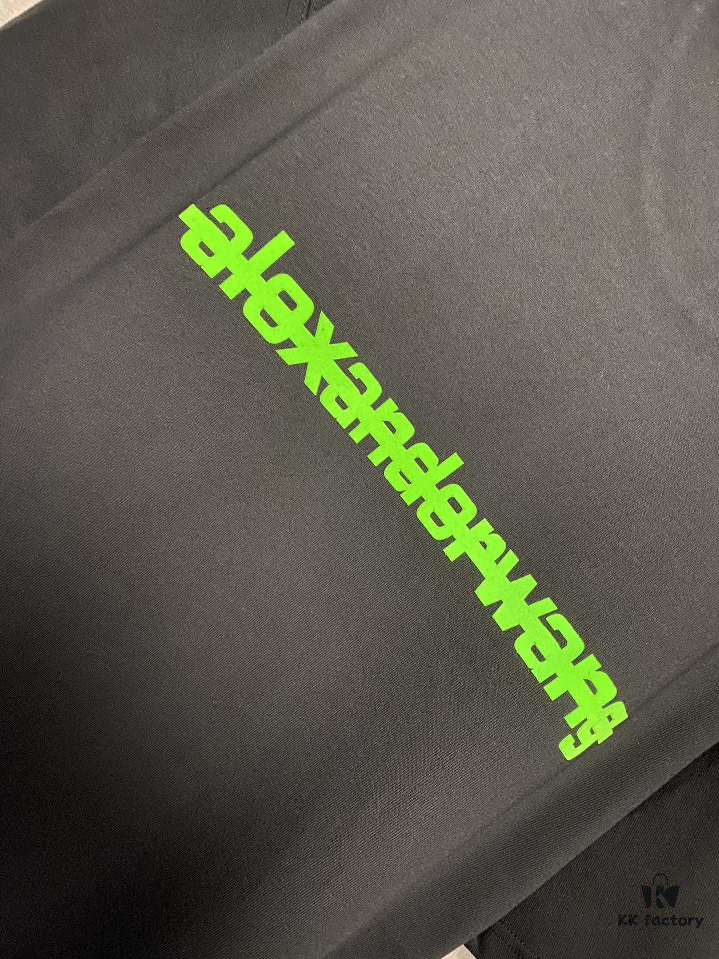 Alexander Wang 24SS Classic Front and Back Flocked Logo Heavyweight Short Sleeve T-Shirt