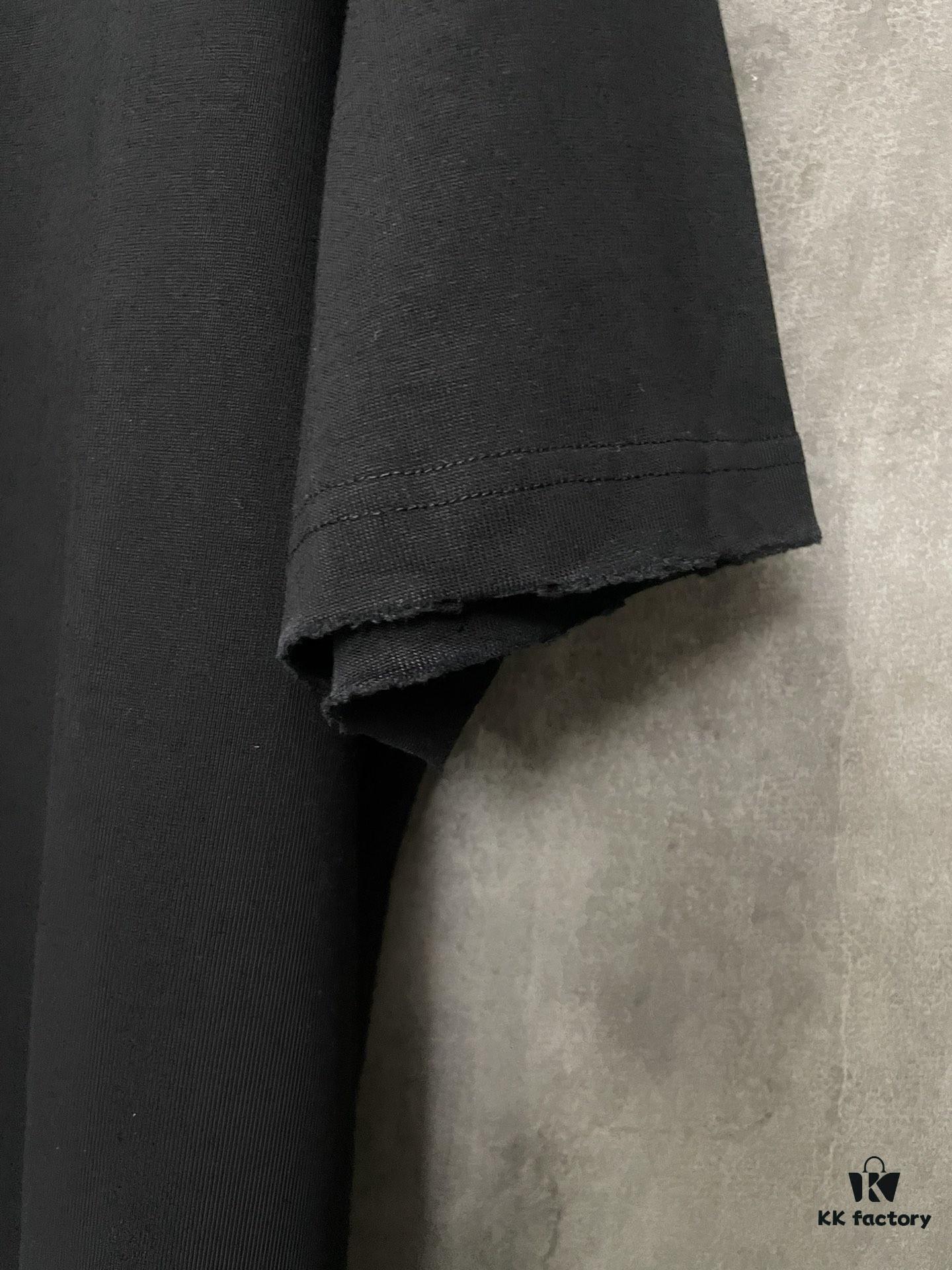 Alexander Wang 24SS Classic Logo Distressed Heavyweight T-Shirt with Thick Print