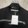 Alexander Wang 24SS Classic Logo Distressed Heavyweight T-Shirt with Thick Print