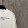 Alexander Wang 24SS Classic Logo Distressed Heavyweight T-Shirt with Thick Plate Print