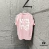Alexander Wang 2025 Spring/Summer New Arrival Classic WANG Front and Back Letter Print Custom Double Gauze Plain Cotton Short Sleeve T-Shirt Unisex