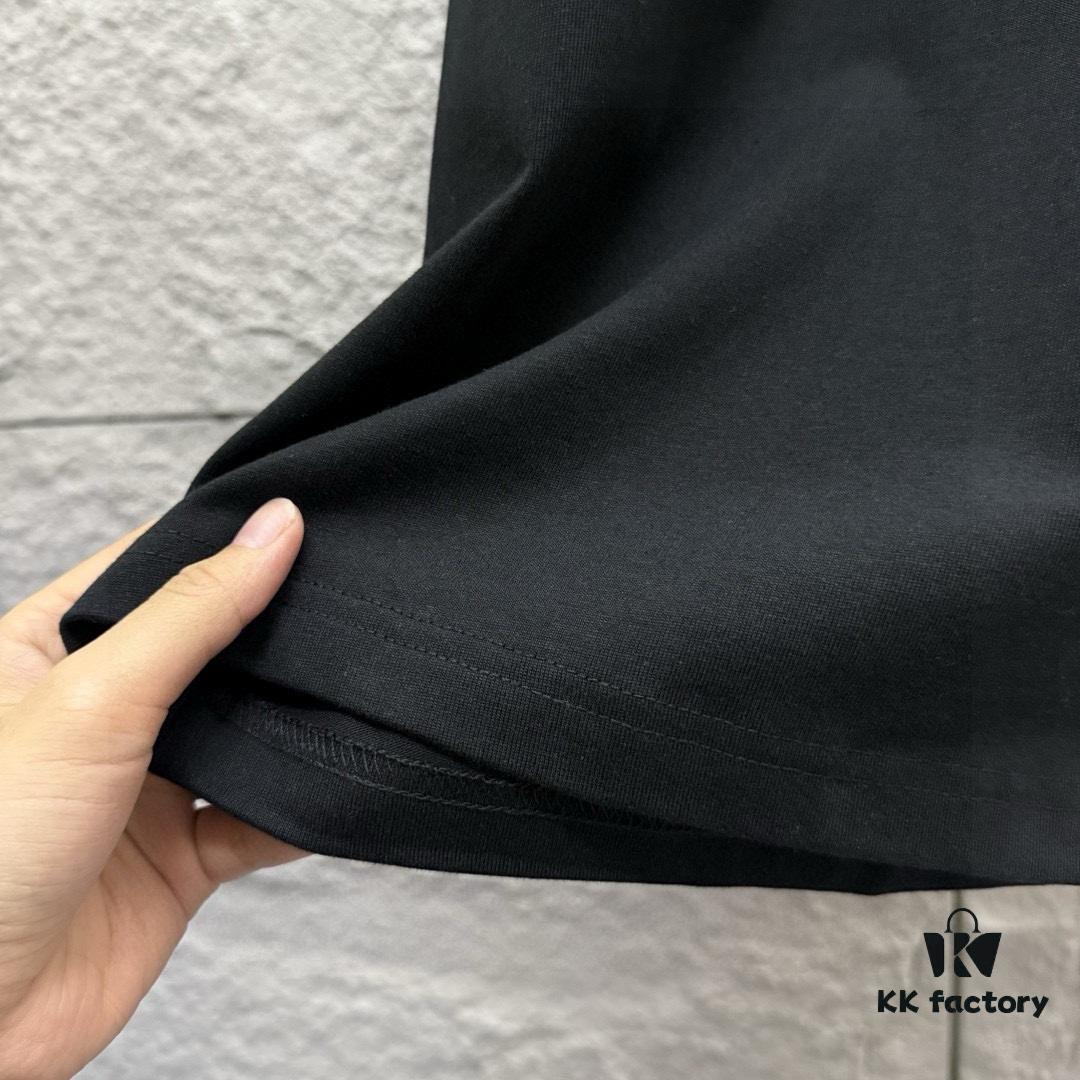 Alexander Wang 2025 Spring/Summer New Arrival Classic WANG Front and Back Letter Print Custom Double Gauze Plain Cotton Short Sleeve T-Shirt Unisex