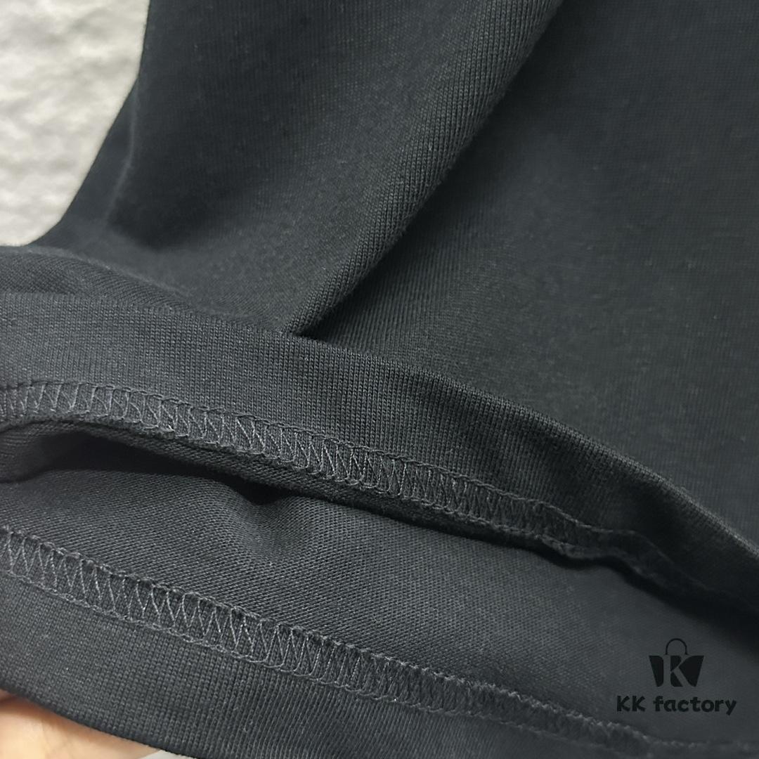 Alexander Wang 2025 Spring/Summer New Arrival Short Sleeve T-Shirt with Pink 'Wang' Silicone Print on Front and Back, Made of Custom Dual-Yarn Plain Weave Cotton 300 Fabric, Unisex Design