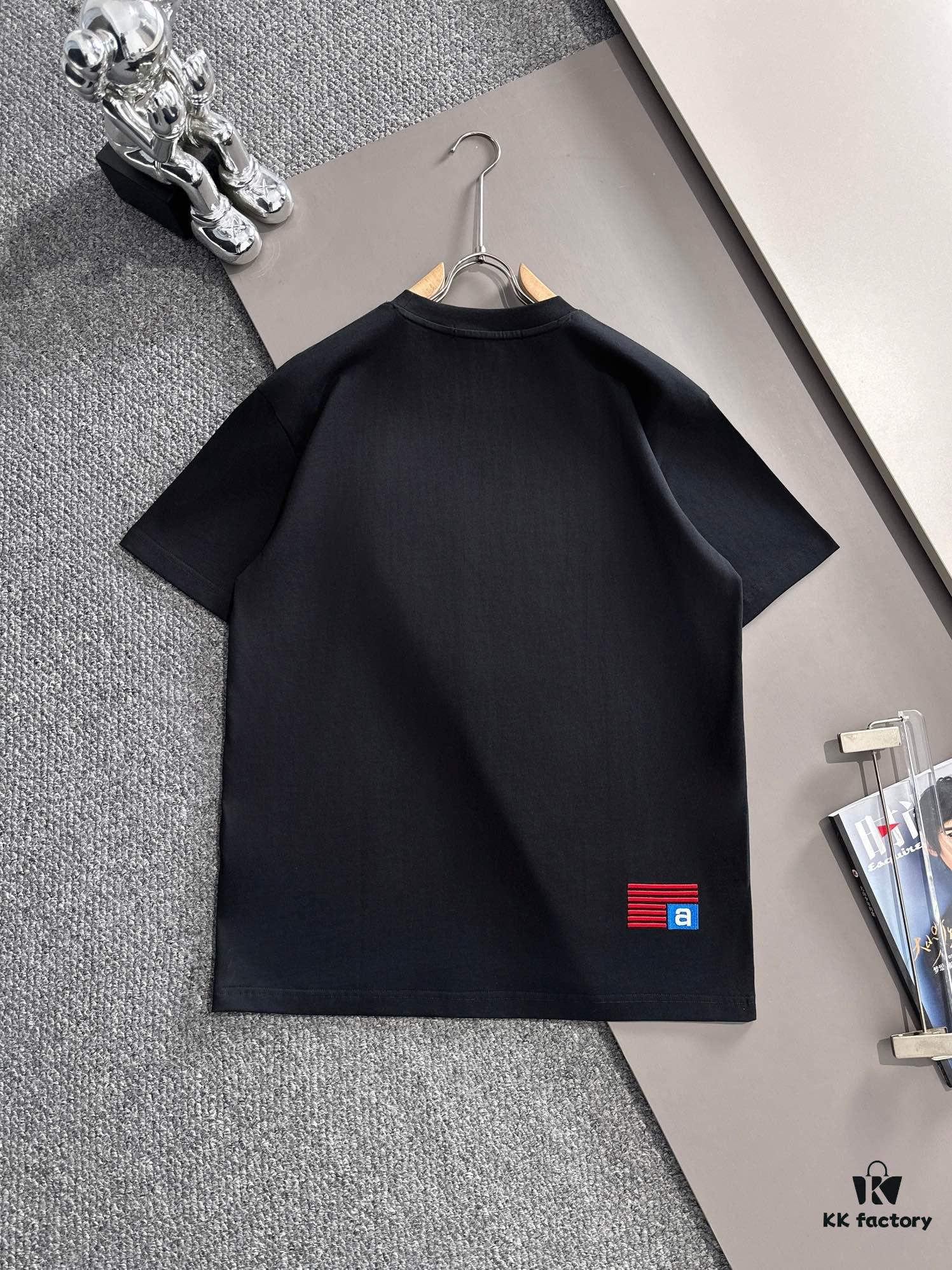 2025 New Arrival Heavy Craft Logo Design Fashion Round Neck Short Sleeve T-Shirt for Spring and Summer