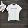 Alexander Wang 2025 New Women's Short Sleeve T-Shirt with Letter Logo - Premium Version