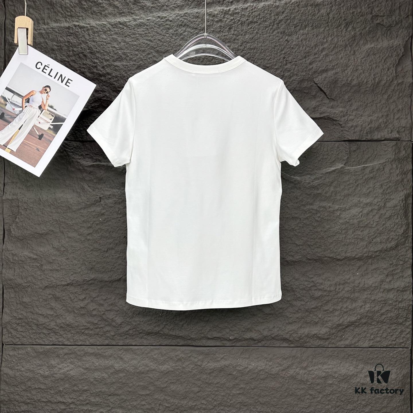 Alexander Wang 2025 New Women's Short Sleeve T-Shirt with Letter Logo - Premium Version