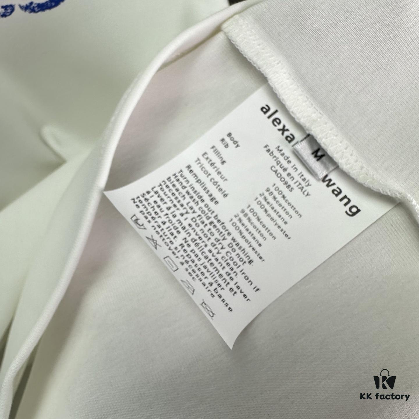 Alexander Wang 2025 New Women's Short Sleeve T-Shirt with Letter Logo - Premium Version