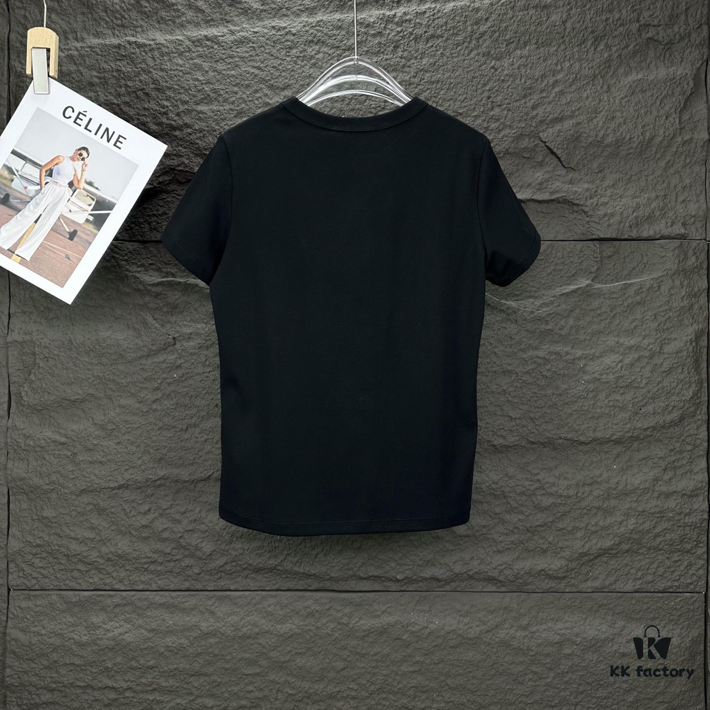 Alexander Wang 2025 New Women's Logo Short Sleeve T-Shirt - Top Version