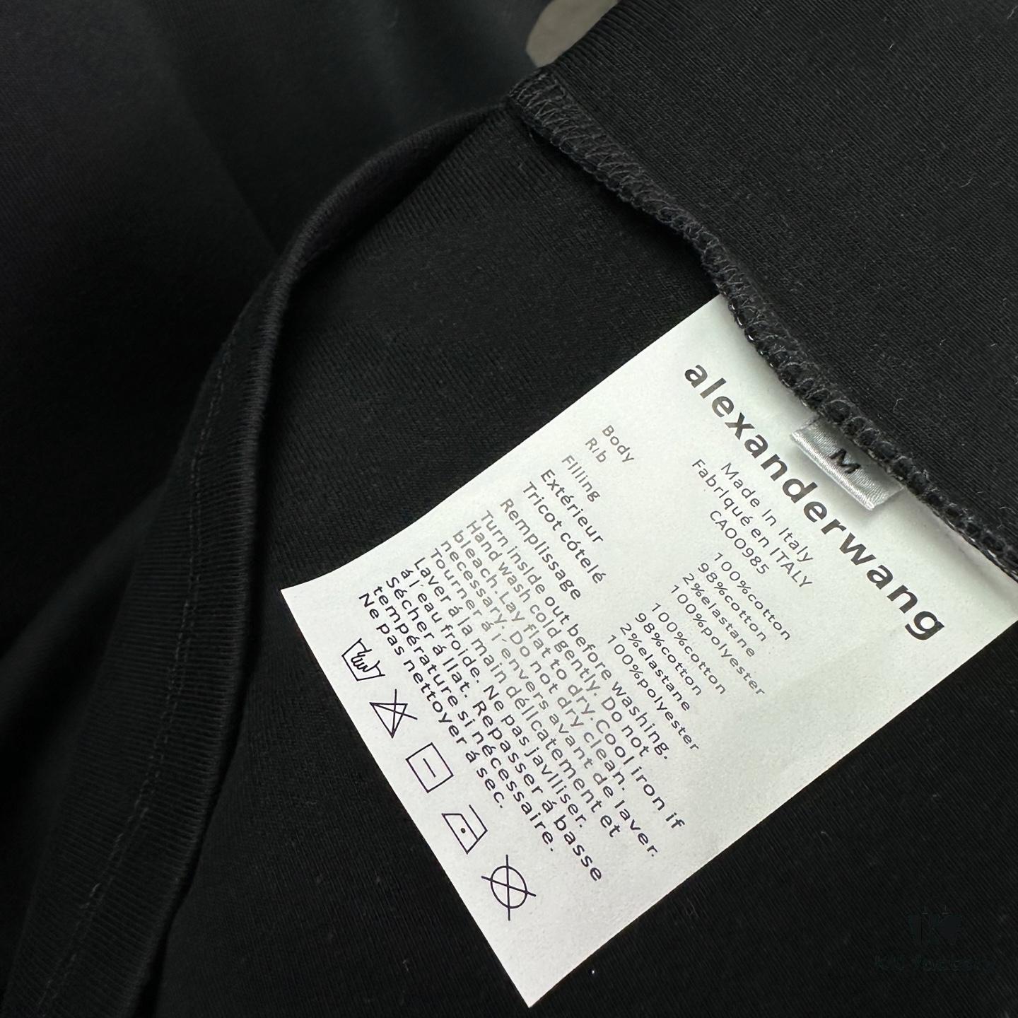 Alexander Wang 2025 New Women's Logo Short Sleeve T-Shirt - Top Version