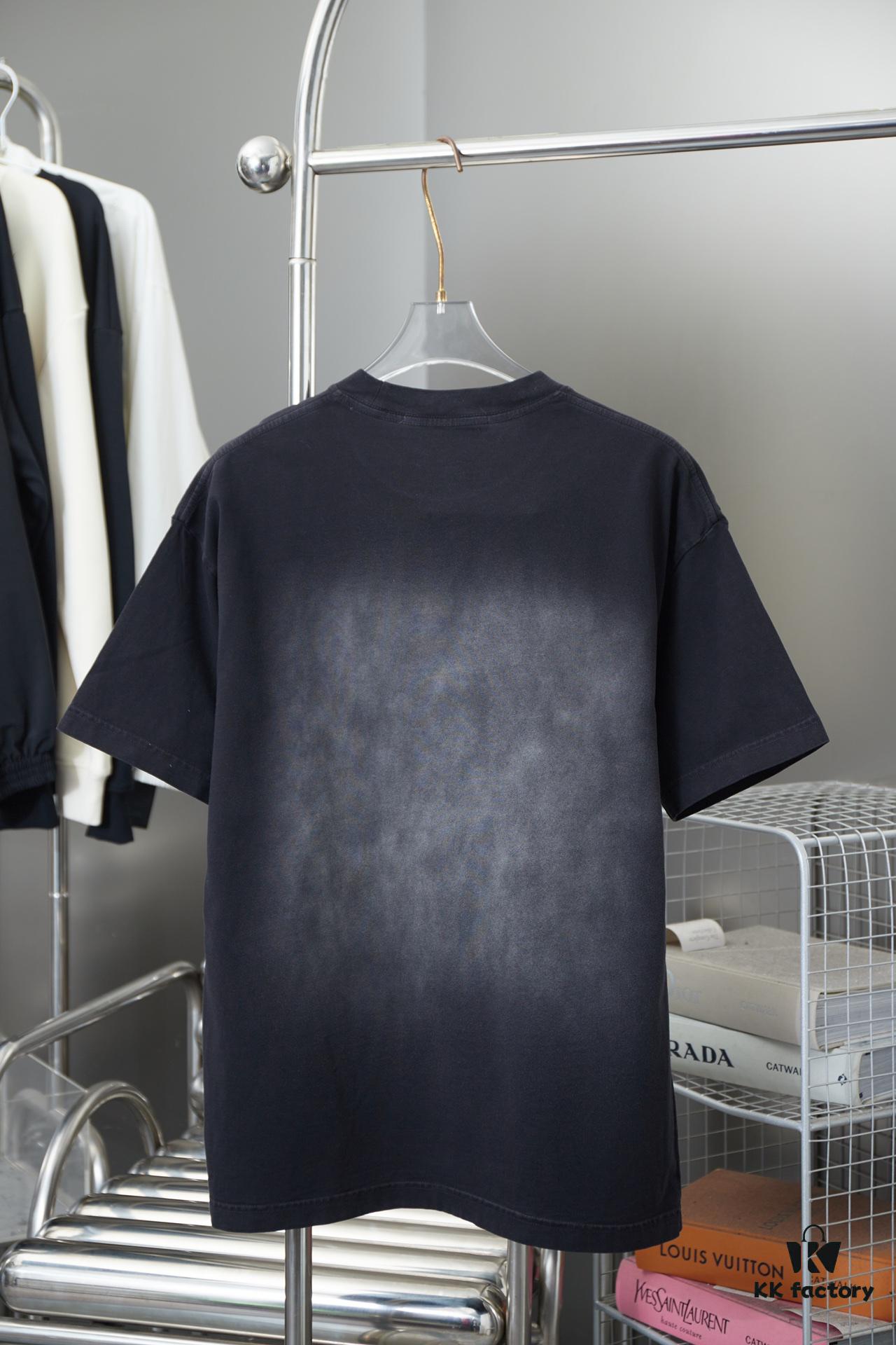 Alexarde*wang 25SS Early Spring New Arrival 3D Wa Jiao Gradient Print Short Sleeve T-Shirt