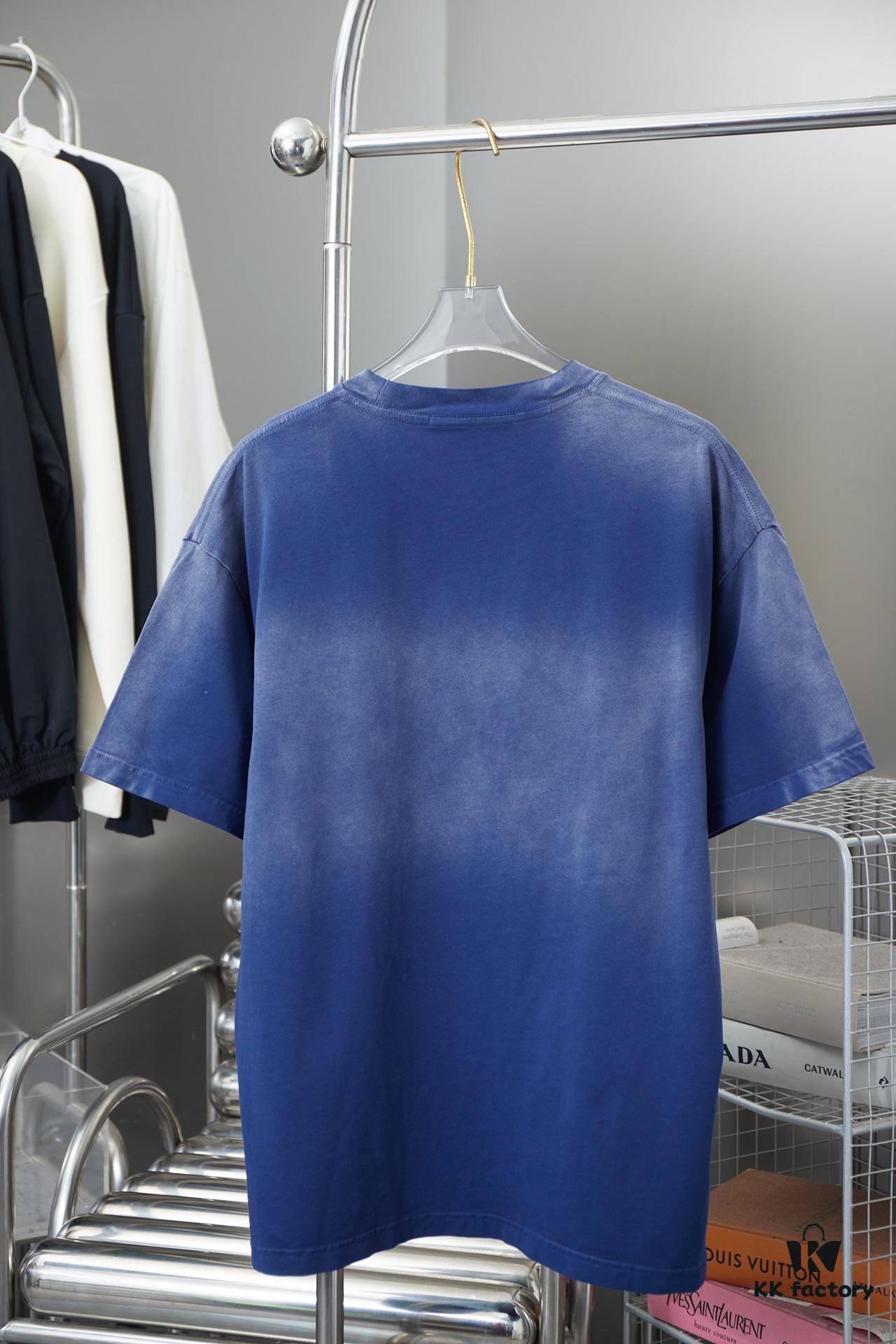 Alexarde*wang 25SS Early Spring New Arrival 3D Wa Jiao Gradient Print Short Sleeve T-Shirt