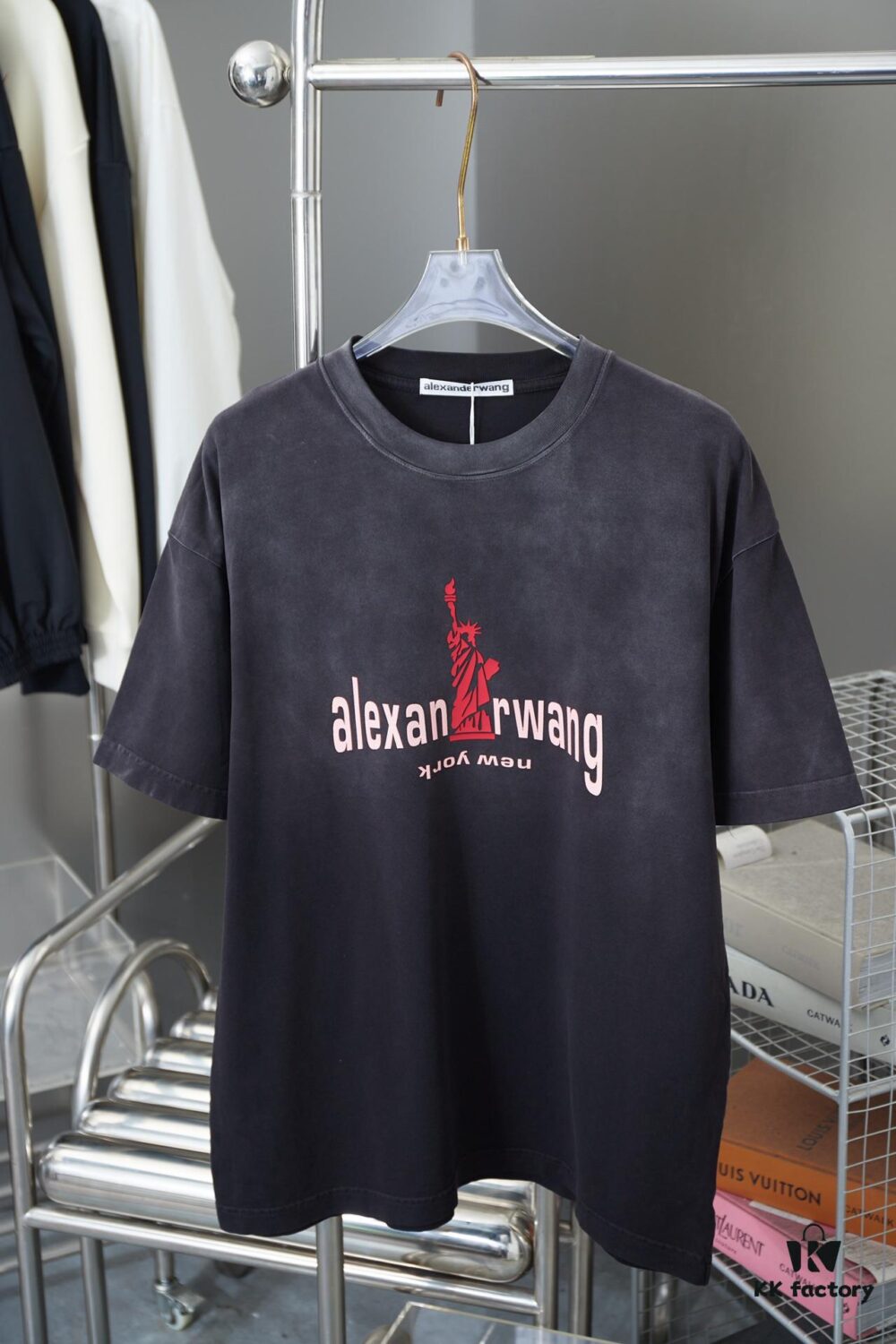 Alexarde*wang 25SS Early Spring New Arrival 3D Wa Gel Goddess Print Short Sleeve T-Shirt