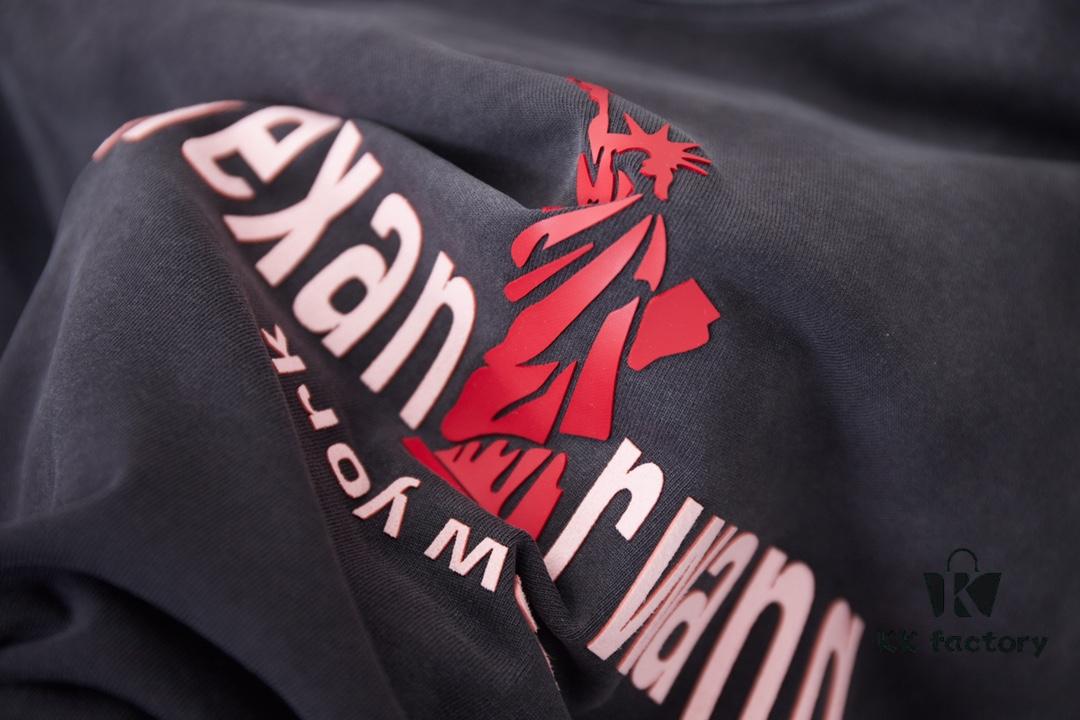 Alexarde*wang 25SS Early Spring New Arrival 3D Wa Gel Goddess Print Short Sleeve T-Shirt