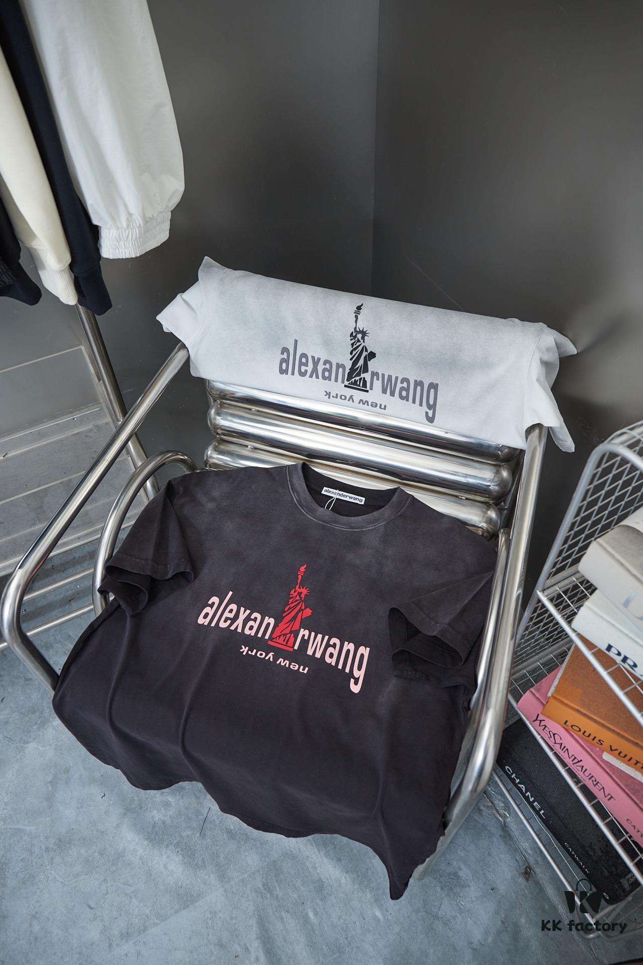 Alexarde*wang 25SS Early Spring New Arrival 3D Wa Gel Goddess Print Short Sleeve T-Shirt