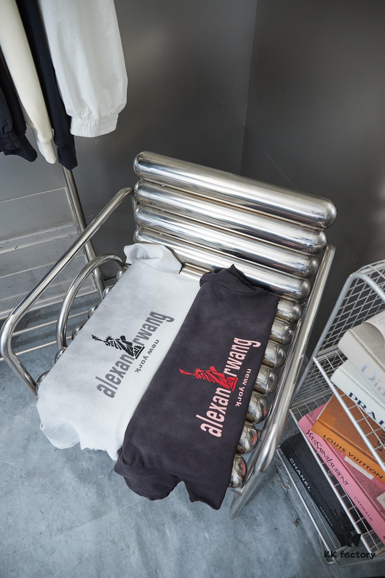 Alexarde*wang 25SS Early Spring New Arrival 3D Wa Gel Goddess Print Short Sleeve T-Shirt