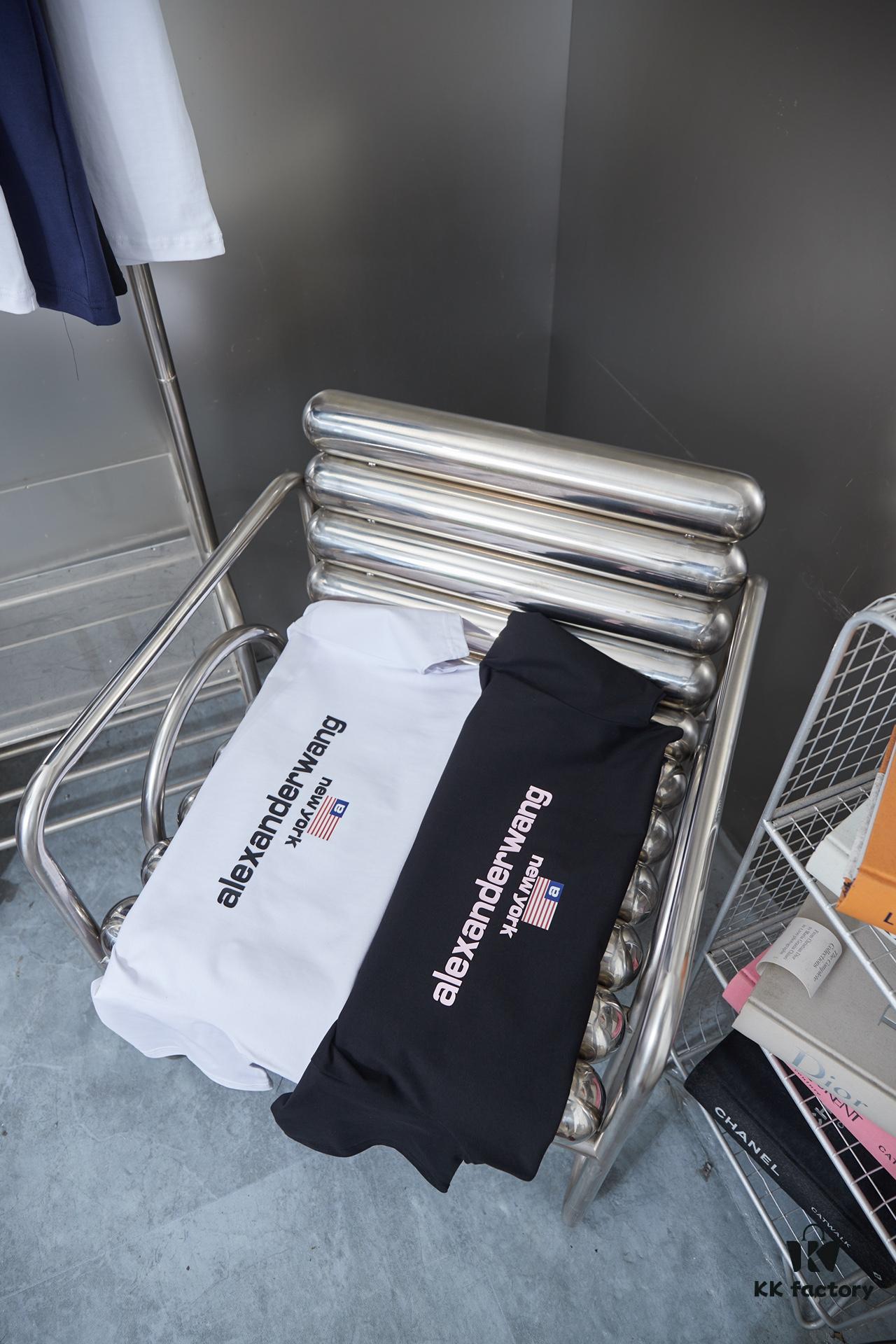 Alexarde*wang 25SS Early Spring New Arrival Embossed Foil Print Short Sleeve T-Shirt