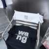 Alexarde*wang 25SS Early Spring New Arrival Applique Letter Rhinestone Short Sleeve T-Shirt