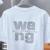 Alexarde*wang 25SS Early Spring New Arrival Applique Letter Rhinestone Short Sleeve T-Shirt
