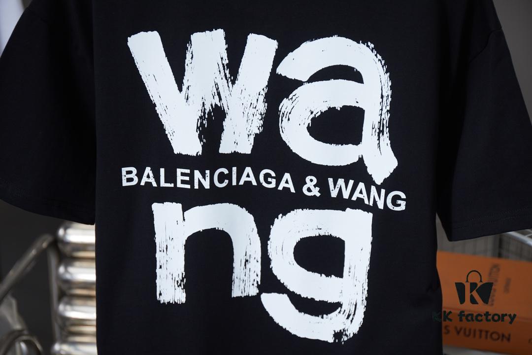 Alexarde*wang 25SS Early Spring New Arrival Graffiti Hand-drawn Letter Logo Print Short Sleeve T-shirt