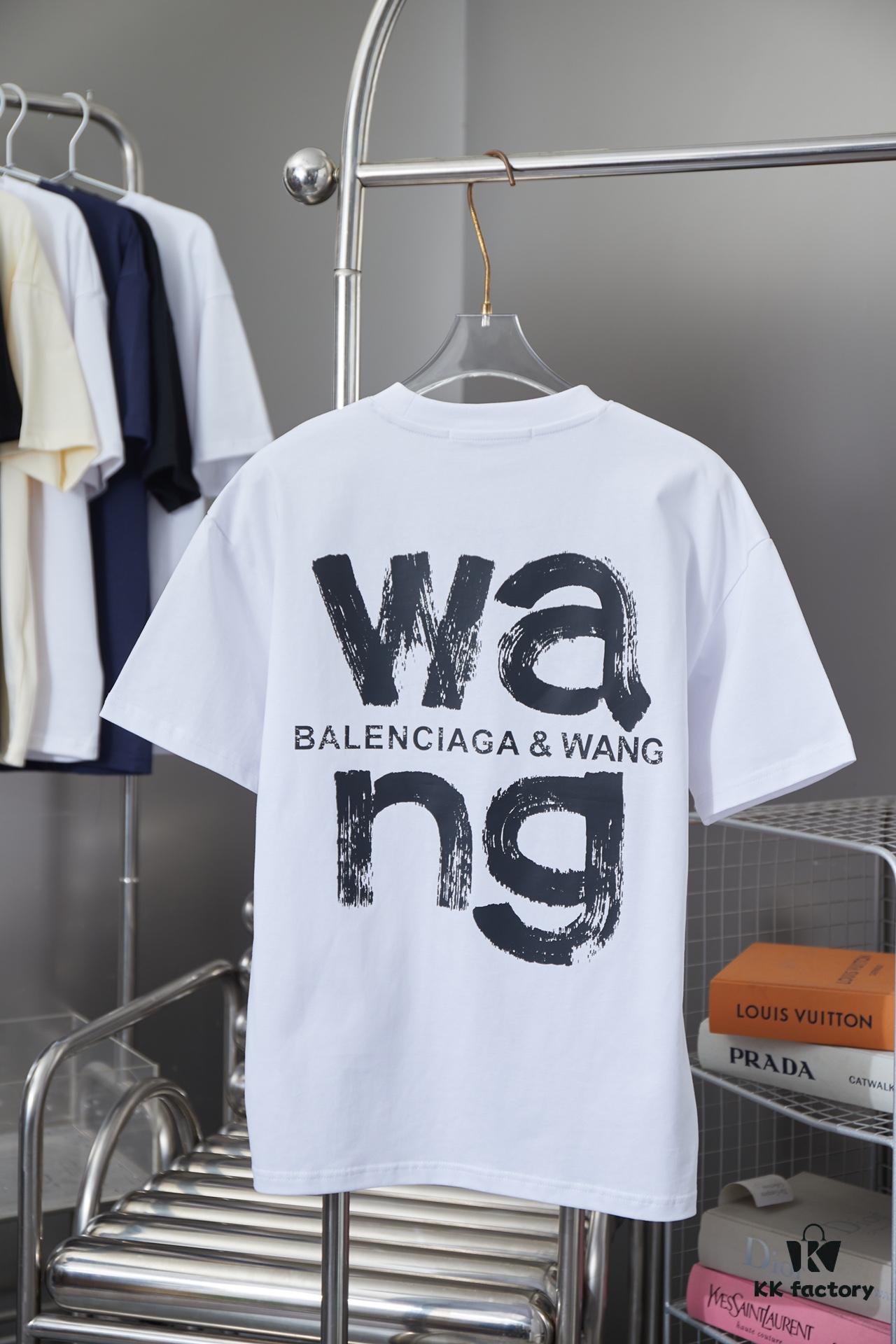Alexarde*wang 25SS Early Spring New Arrival Graffiti Hand-Drawn Letter Logo Print Short Sleeve T-Shirt