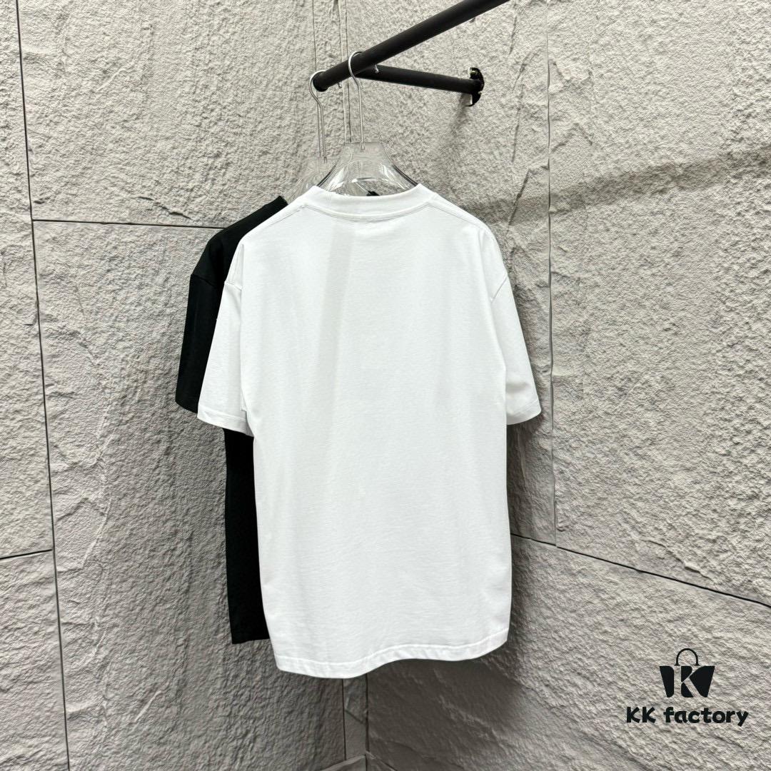 Alexander Wang 2025 Spring/Summer New Arrival Letter 'Wang' Print Short Sleeve T-Shirt Custom Double-Yarn Plain Weave 100% Cotton 300g Unisex