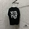 Alexander Wang 2025 Spring/Summer New Arrival Classic 'Wang' Logo Print Short-Sleeve T-Shirt Unisex - Custom Double Gauze Pure Cotton Fabric