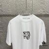Alexander Wang 2025 Spring/Summer New Arrival Classic 'WANG' Logo Print Short-Sleeve T-Shirt in Custom Double-Gauze Plain-Woven Cotton Fabric Unisex