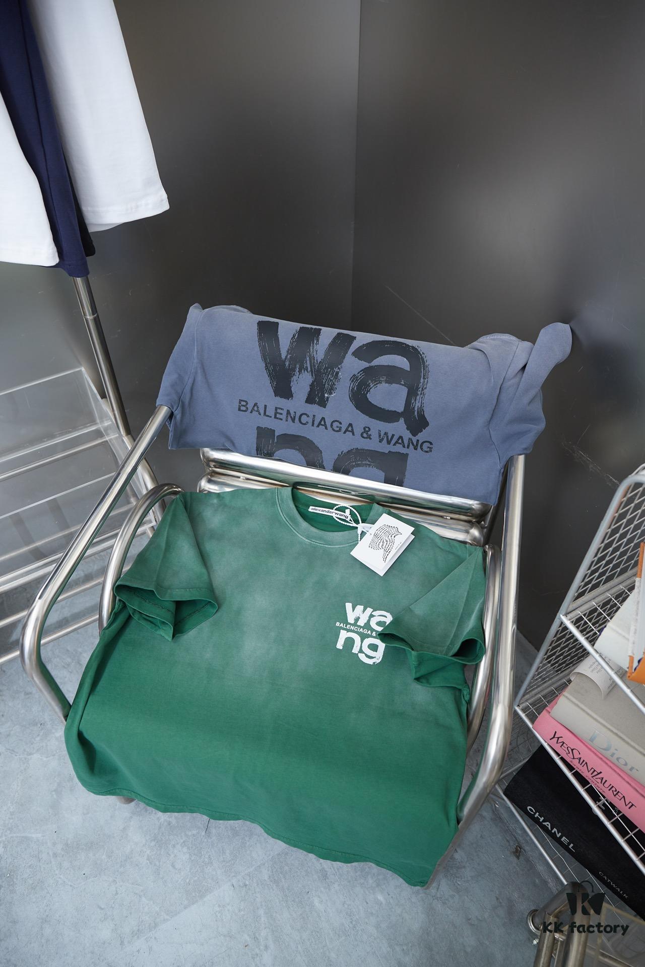 Alexarde*wang 25SS Early Spring New Arrival Graffiti Hand-Painted Print Short Sleeve T-Shirt