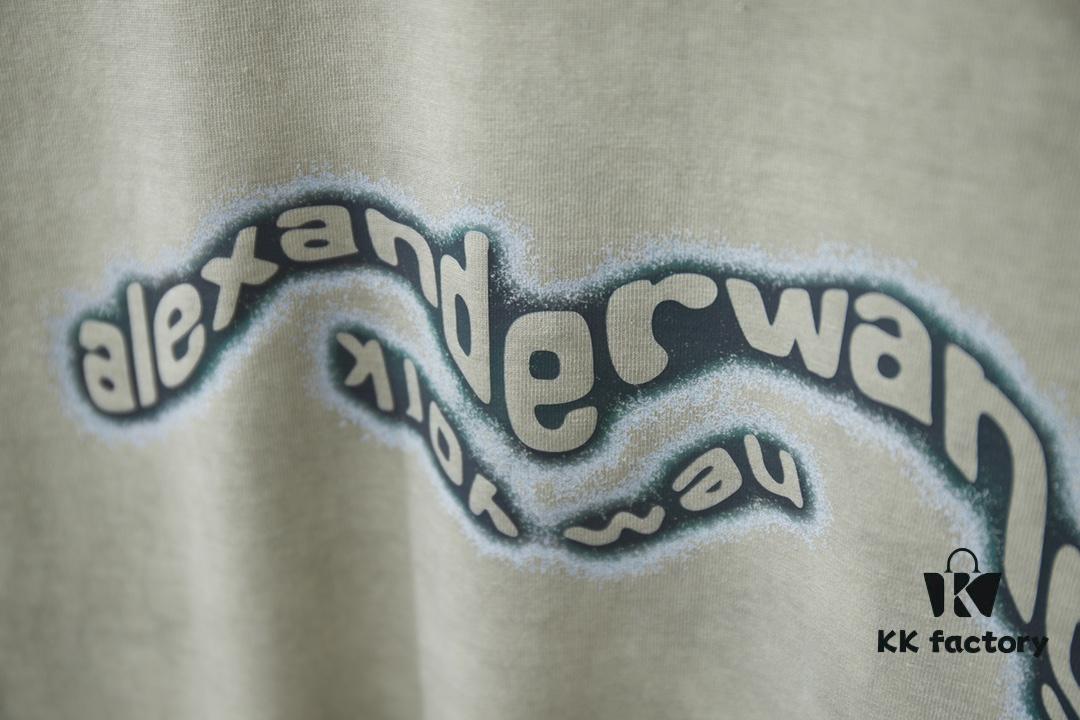 Alexard*rwang 25SS Early Spring New Arrival Graffiti Letter Print Short Sleeve T-Shirt