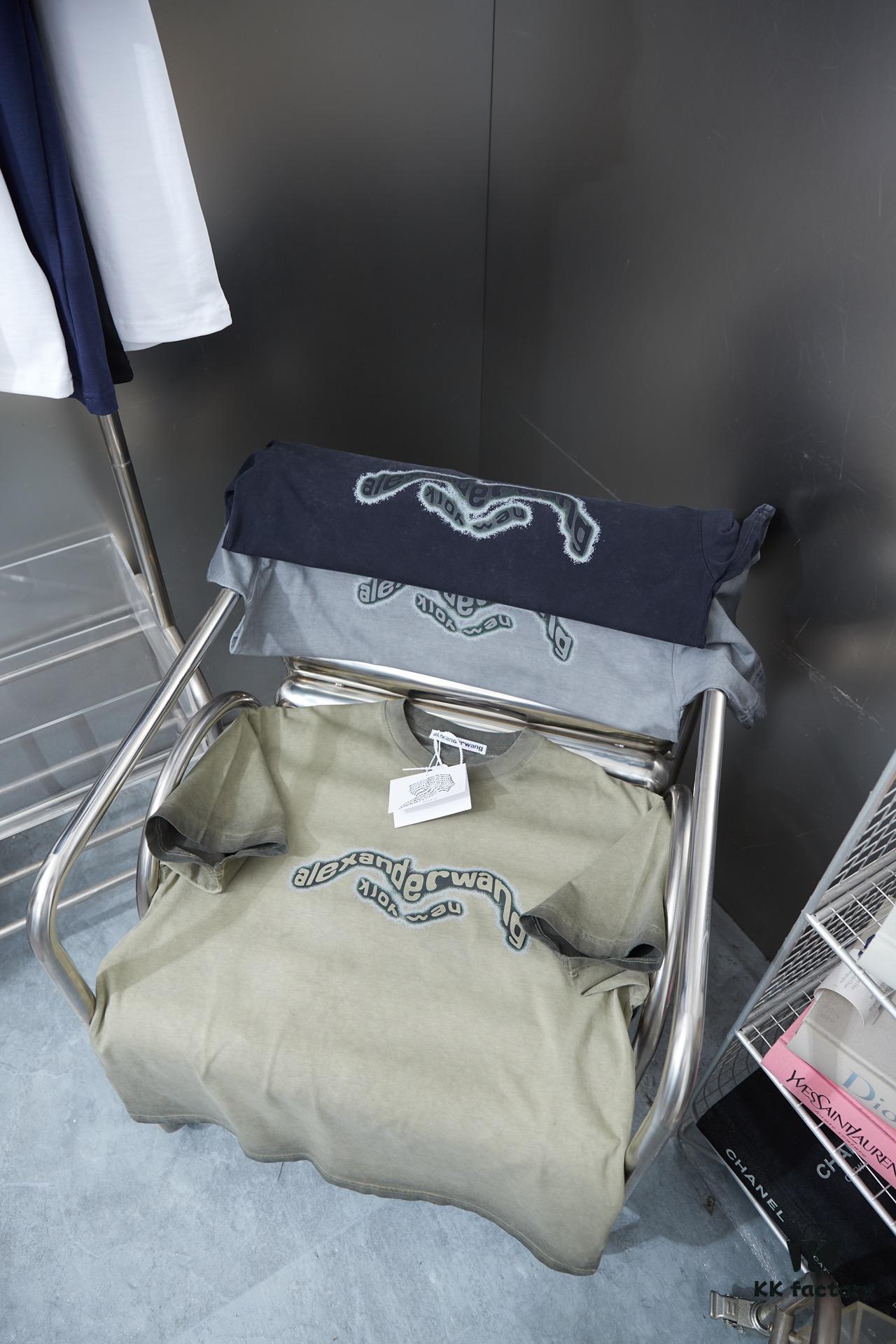 Alexard*rwang 25SS Early Spring New Arrival Graffiti Letter Print Short Sleeve T-Shirt