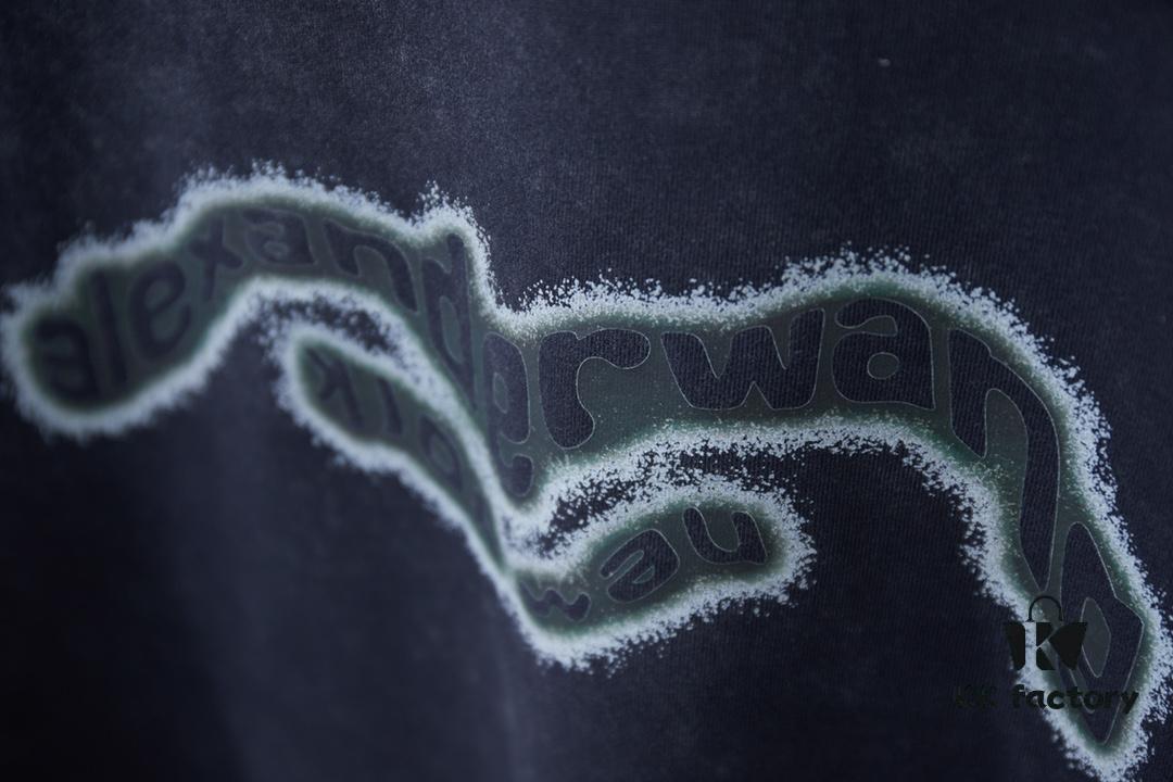 Alexard*rwang 25SS Early Spring New Arrival Graffiti Letter Print Short Sleeve T-Shirt