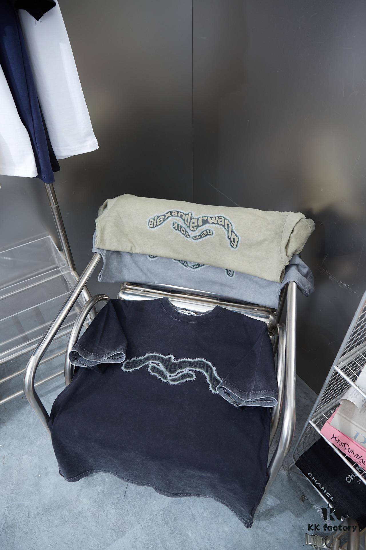 Alexard*rwang 25SS Early Spring New Arrival Graffiti Letter Print Short Sleeve T-Shirt