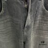 Alexander Wang 2024 New Pocket 3D Letter Distressed Unisex Washed Loose Denim Jeans