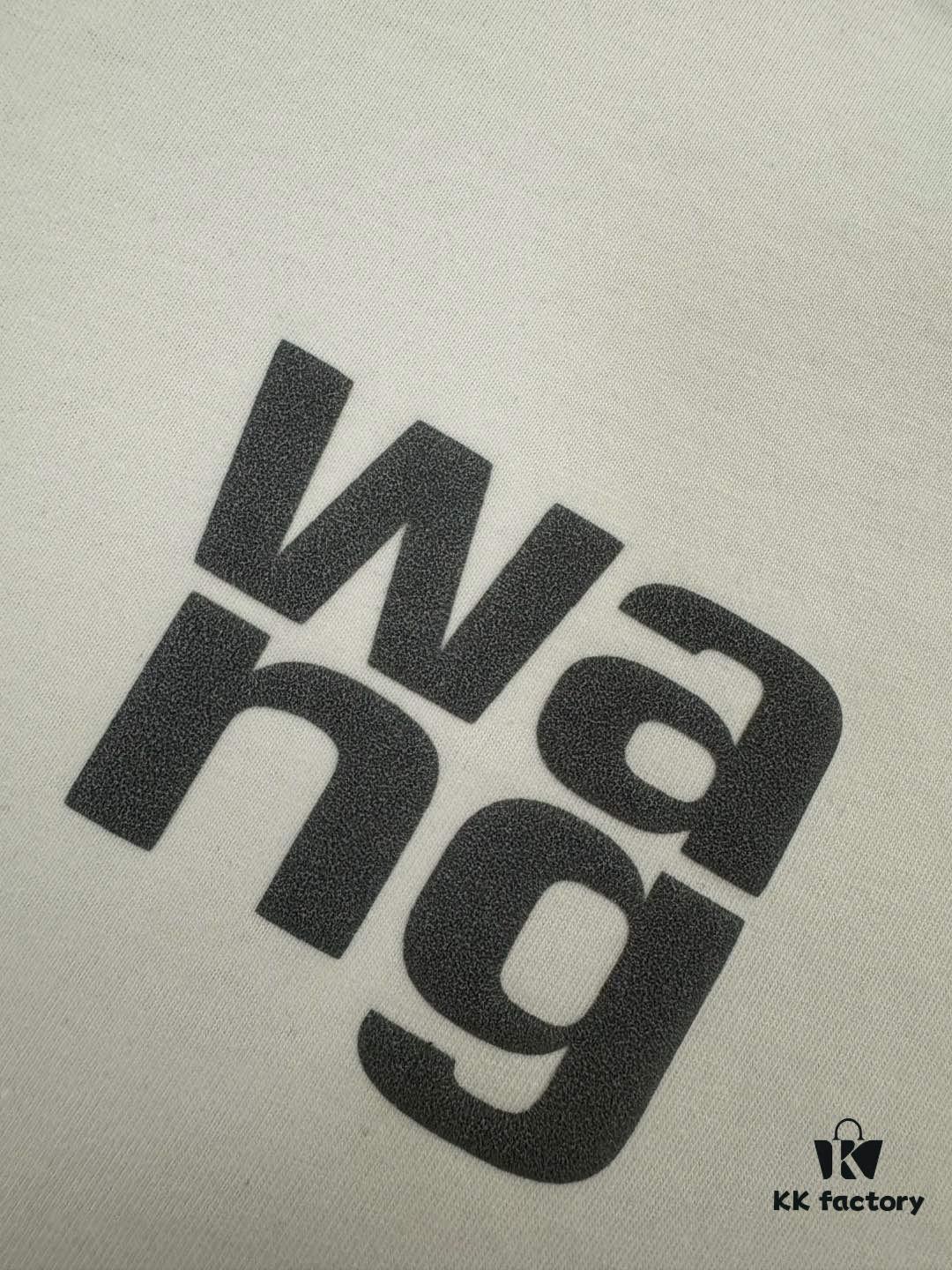 Alexander Wang AW 280g Heavyweight Pure Cotton Oversized T-Shirt with Puff Print Logo Design, Spring and Summer New Round Neck Fashion Short Sleeve Tee