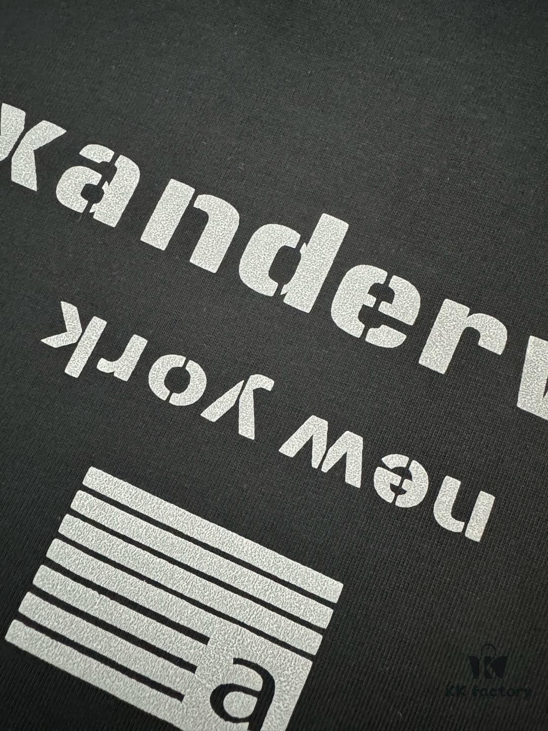 Alexander Wang AW 280g Heavyweight Cotton Loose-Fit T-Shirt with Puff Print Logo Design