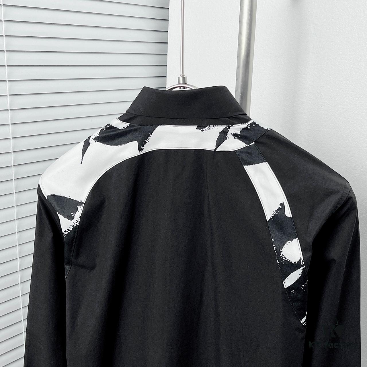 Alexander McQueen Camouflage Color-Block Strap Design Shirt