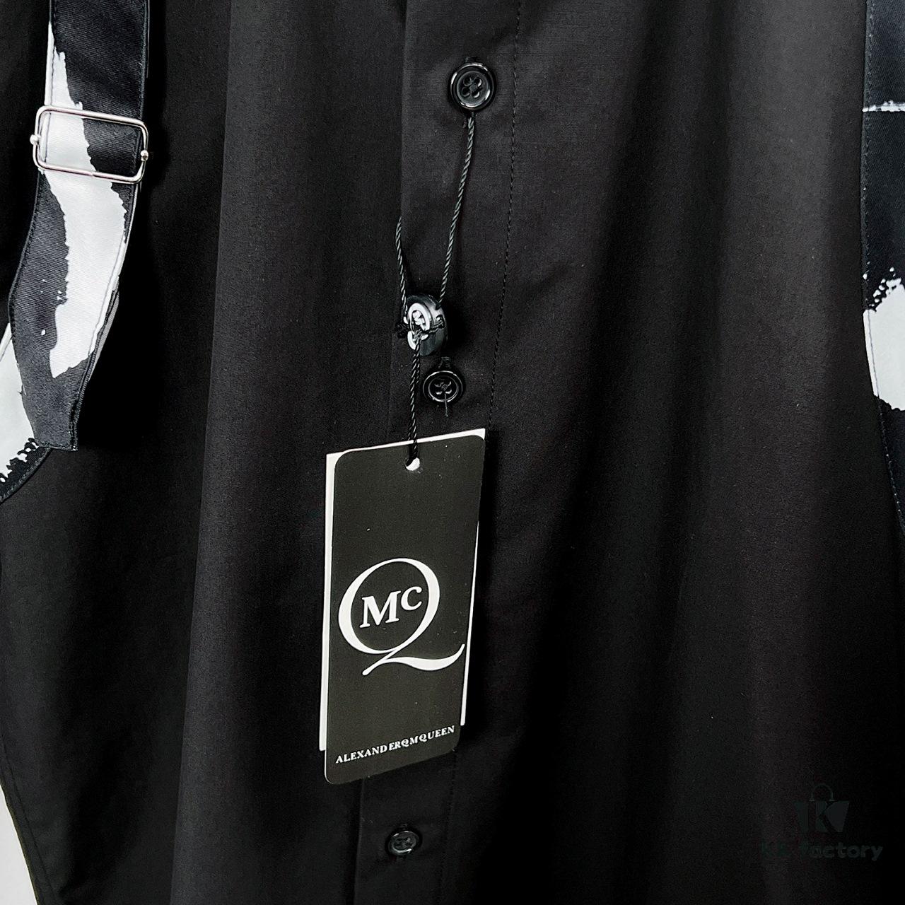 Alexander McQueen Camouflage Color-Block Strap Design Shirt