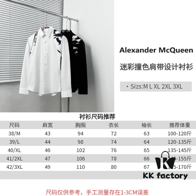 Alexander McQueen Camouflage Color-Block Strap Design Shirt