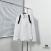 Alexander McQueen Black and White Contrast Color Strap Design Shirt