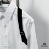 Alexander McQueen Black and White Contrast Color Strap Design Shirt
