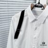 Alexander McQueen Black and White Contrast Color Strap Design Shirt
