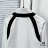 Alexander McQueen Black and White Contrast Color Strap Design Shirt