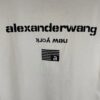 Alexander Wang Super Classic 3D Logo Embossed Foil Print Short Sleeve T-Shirt