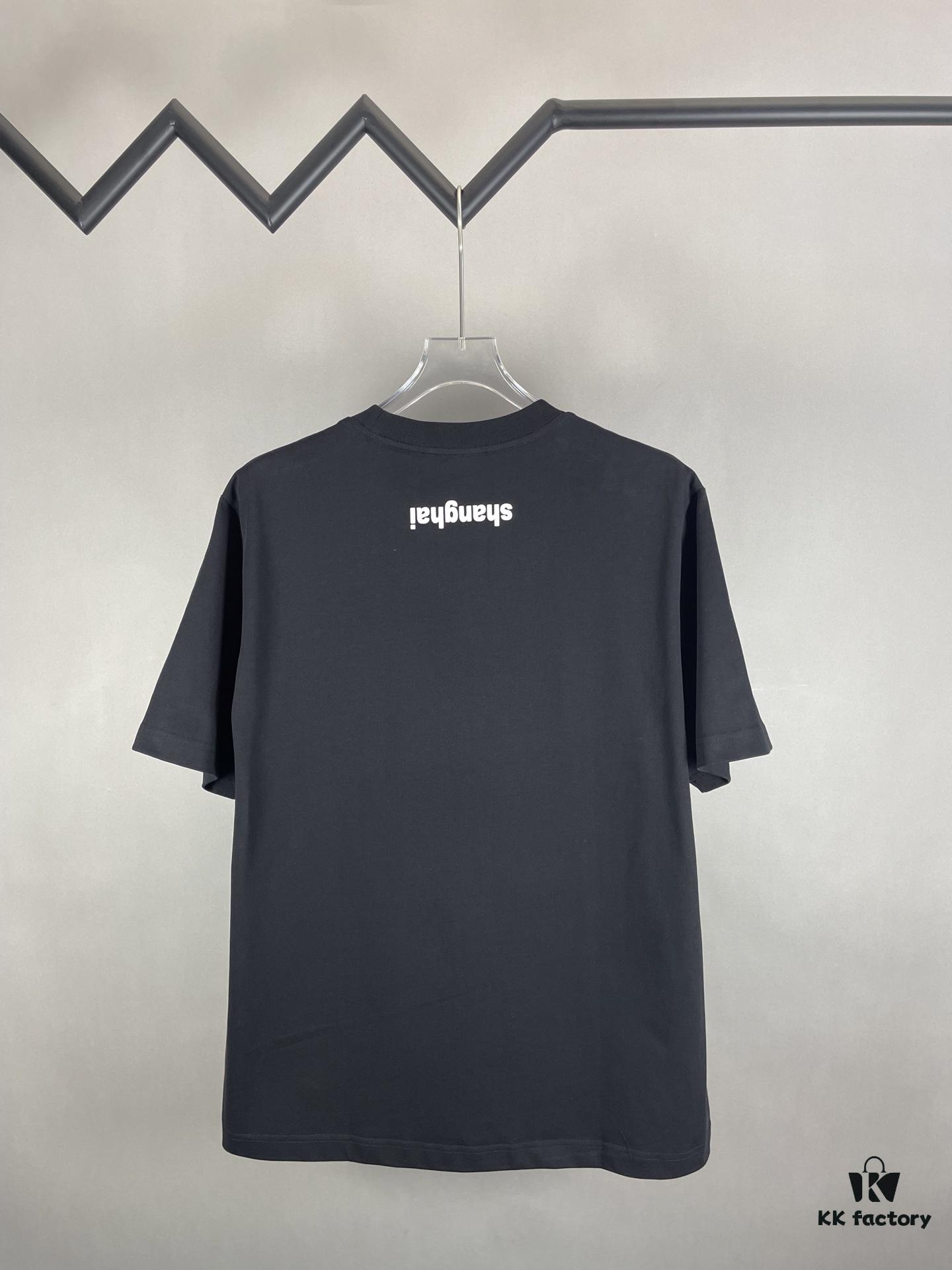 Alexander Wang 3D Logo Letter Graphic Sandblasted Print Short Sleeve T-Shirt