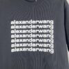 Alexander Wang 3D Logo Letter Graphic Sandblasted Print Short Sleeve T-Shirt