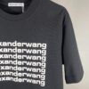 Alexander Wang 3D Logo Letter Graphic Sandblasted Print Short Sleeve T-Shirt