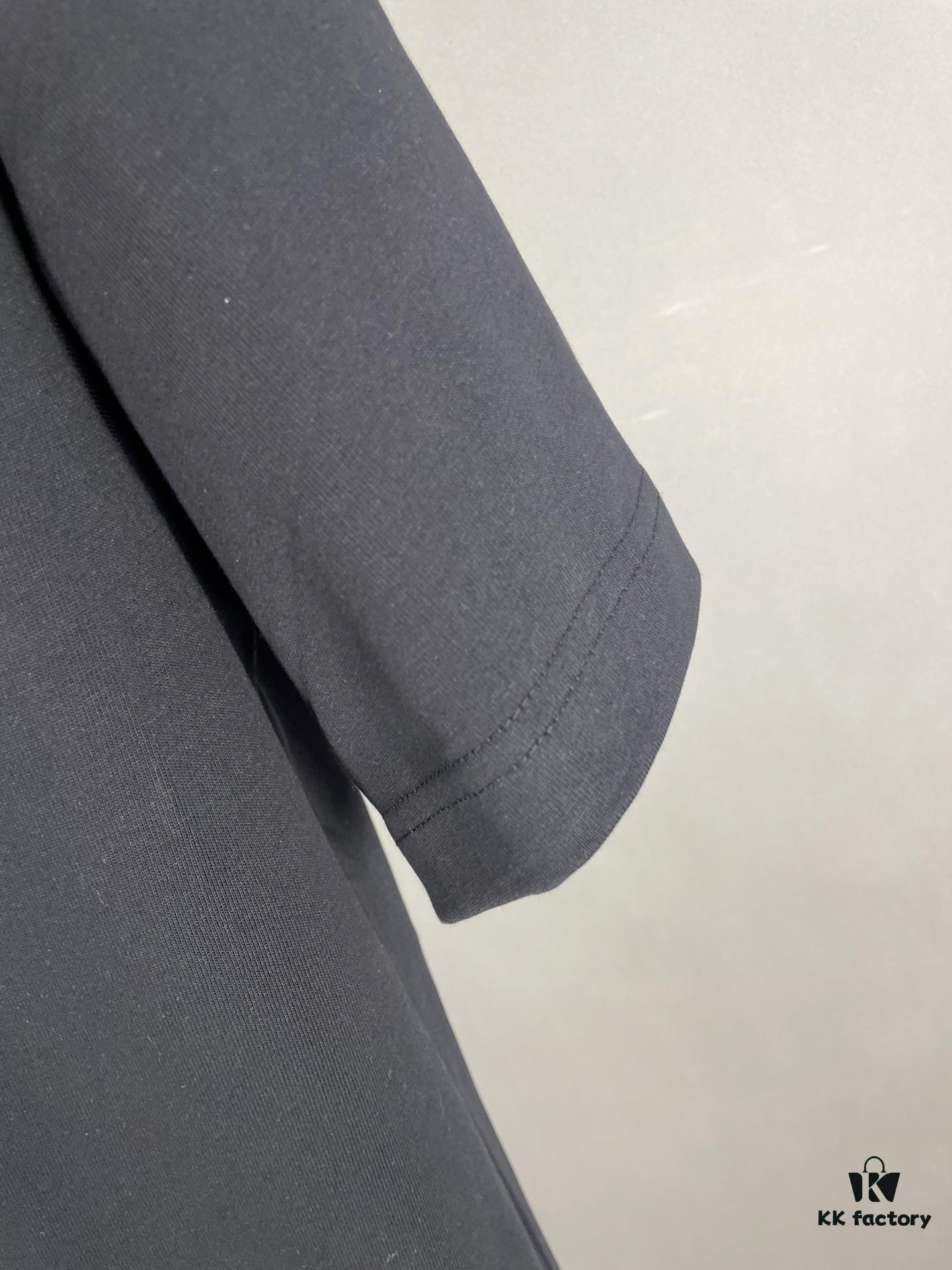 Alexander Wang 3D Logo Letter Graphic Sandblasted Print Short Sleeve T-Shirt