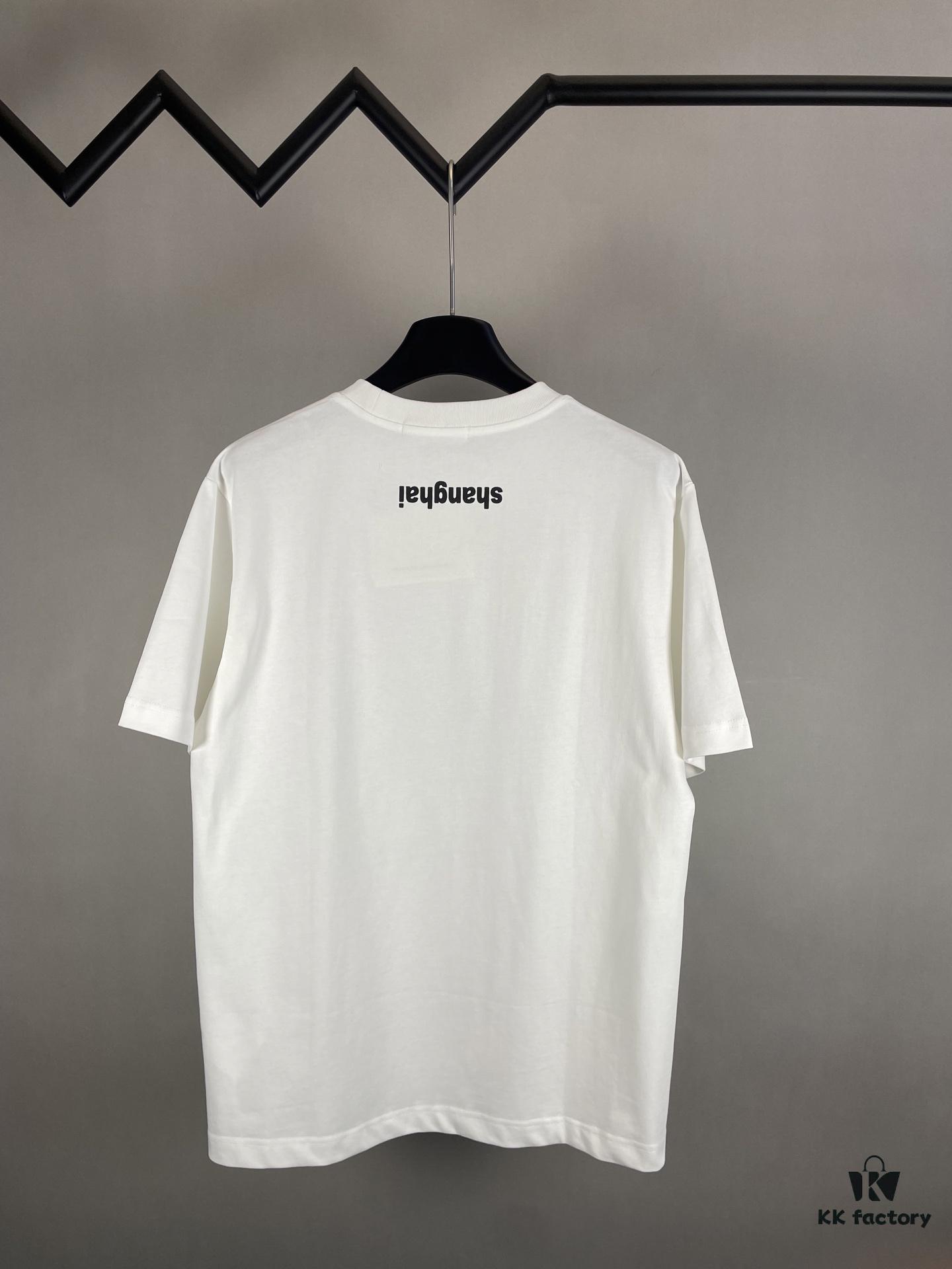 Alexander Wang 3D Logo Letter Sandblasted Embossed Half-Sleeve T-Shirt