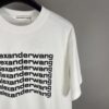 Alexander Wang 3D Logo Letter Sandblasted Embossed Half-Sleeve T-Shirt